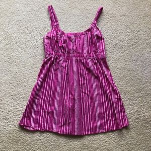 Pink and White Striped Banana Republic Blouse